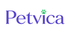 Petvica official logo with purple wordmark and green paw icon